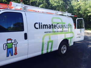 Climate Guys work van.